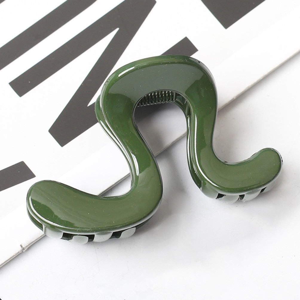 Diseño simple sensación de agarración de palabras grandes, cola de caballo alta fijación artefacto clip de cabello relajado, disco de cabello detrás del cerebro clip de pescado