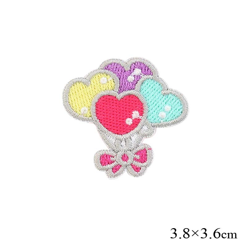 Heart-Shaped Balloon Embroidery Patch Manufacturer Clothing Pants Quilt Cover Home Textile Decorative Embroidery Fabric Patch Iron-On Adhesive
