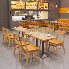マリヤントファーストフードバーガー寿司店餃子ラーメン店食堂スナックバーケータリング無垢材ダイニングテーブルと椅子の組み合わせ