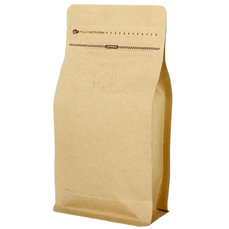 Grano de café ziplock bolsa de ocho lados sellado bolsa de papel de aluminio gato y perro comida té con válvula de aire de color bolsa de envasado de alimentos envío gratis