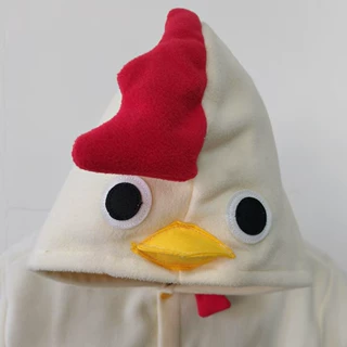 kigurumi卡通动物连体睡衣男女白公鸡表演出扮演冬家居服一件代发