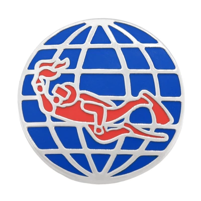 Padi Logo Enamel Brooch Red Diver Blue Earth Badge Scuba Diving Theme Backpack Accessories (Yaxa sancaqları) - royal-blue-b17-04-g02