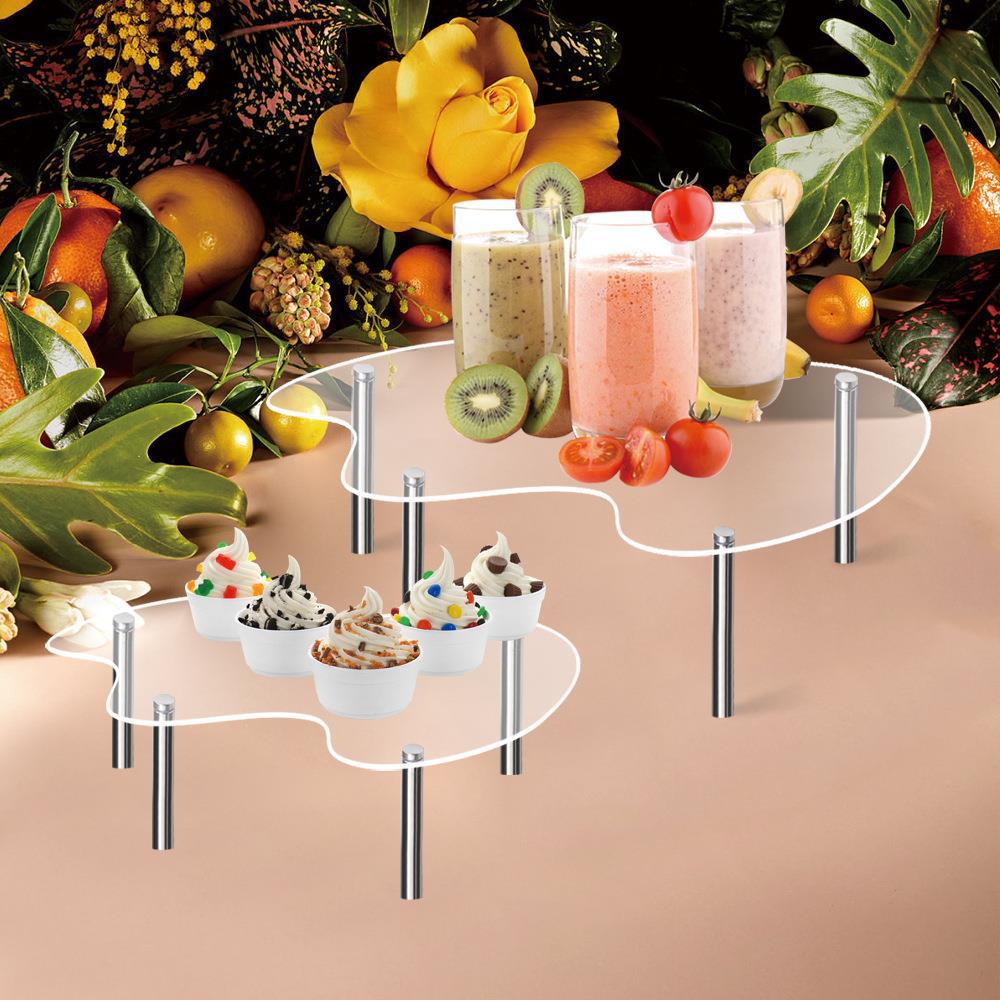 BT102 Cross-border Transparent Acrylic Cupcake Stand Multi-layer Action Figure Display Shelf Wedding Birthday Display Stand