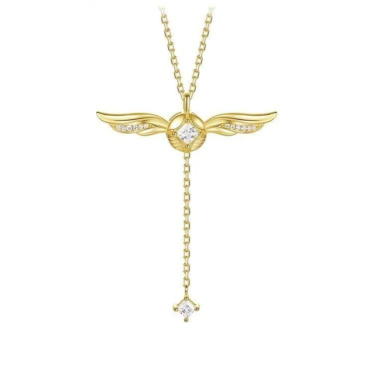 Fanjia White Copper with Logo Harry Potter Joint Series Golden Snitch Necklace Exquisite Elegant Clavicle Chain Gift Fanjia White Copper with Logo Harry Potter Joint Series Golden Snitch Necklace Exquisite Elegant Clavicle Chain Gift
