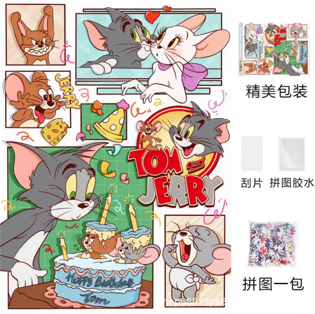 Rompecabezas 1000 piezas de papel de gran tamaño 70*50 cm lámpara de invierno con pegamento Juguetes educativos de descompresión para adultos al por mayor