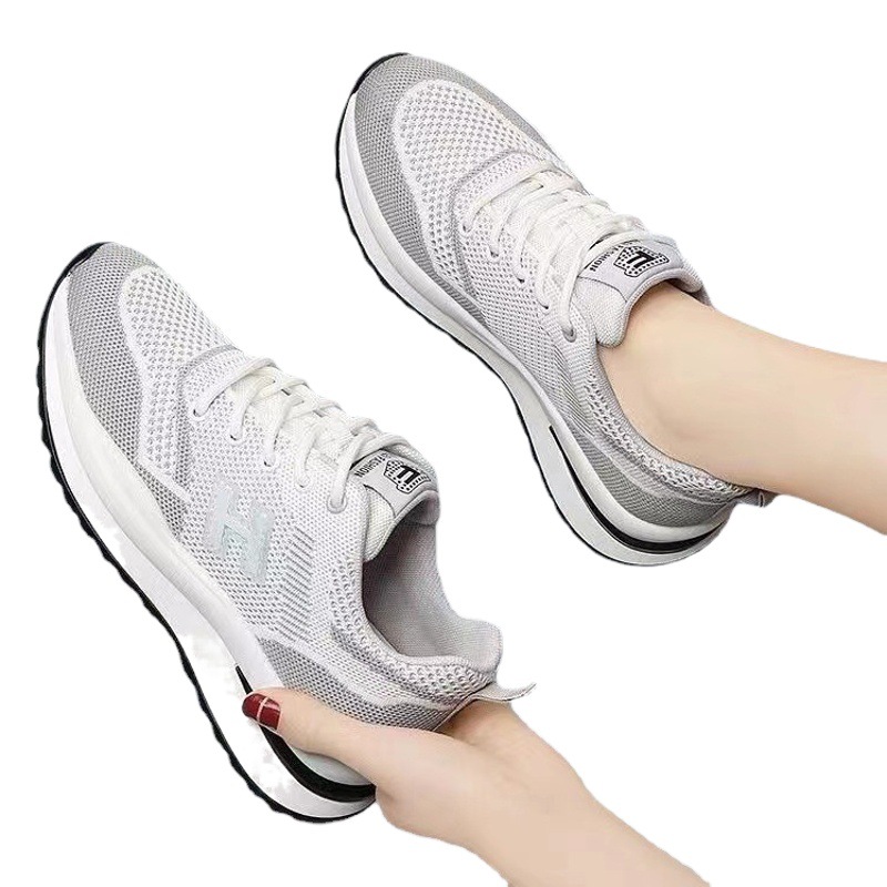 Cheng Ying zapatos de primavera y verano nuevo vuelo tejido zapatilla de deporte de las mujeres de moda todo fósforo zapatos para correr de malla transpirable casual mujeres