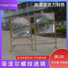 1100X1100mm菲涅尔太阳能聚光透镜焦点温度可达1000度LED透镜