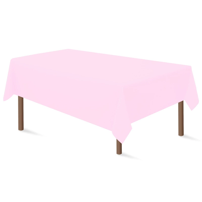 Rectangular disposable party plain tablecloth plastic cloth birthday dessert solid color tablecloth waterproof waterproof table cloth