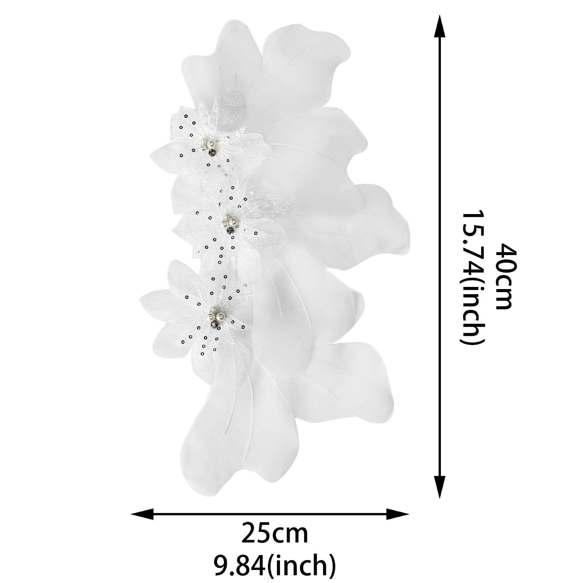 Multicapa estereoscópica ergena accesorios de flores hechos a mano pegado vestido camisa decoración de tela de malla flor explosión