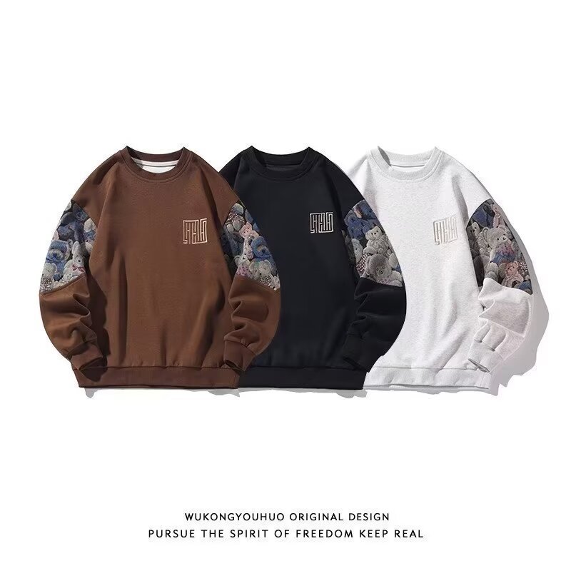 Pull ample en polaire pour homme, automne-hiver, grande taille, décontracté, sans bonnet, avec vêtements intégrés._voghion.com
