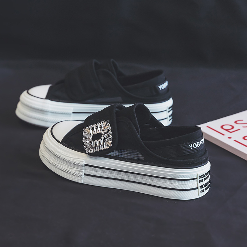  Women Casual Shoes Sneakers Side Zipper Platform Plus Size Vulcanized Shoes Loafers_voghion.com