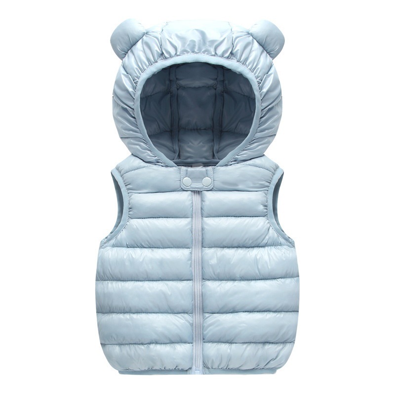Chaleco de algodón para niños 2024 Otoño e Invierno niños y niñas chaleco con capucha engrosado chaleco exterior para niños cálidos