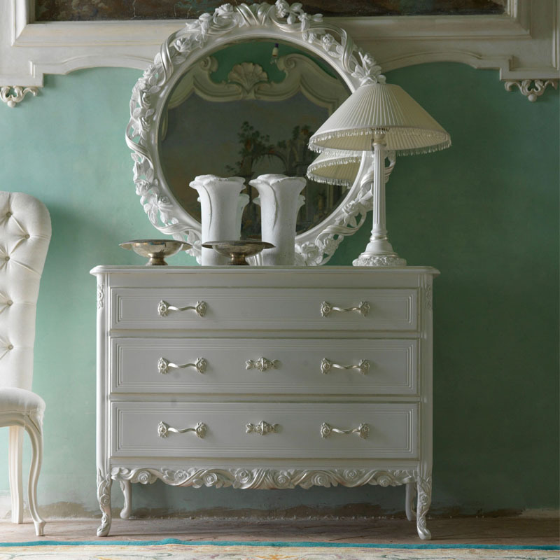 European solid wood rose carved cabinet, French solid wood light luxury entryway cabinet, living room decorative storage cabinet, model room cabinet