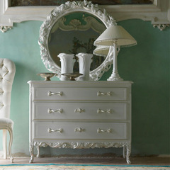 European solid wood rose carved cabinet, French solid wood light luxury entryway cabinet, living room decorative storage cabinet, model room cabinet