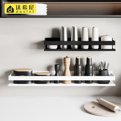 Kitchen Spice Rack Wall-mounted Washable Thick Stainless Steel Condiment Storage Shelf No-drilling Kitchen Shelf