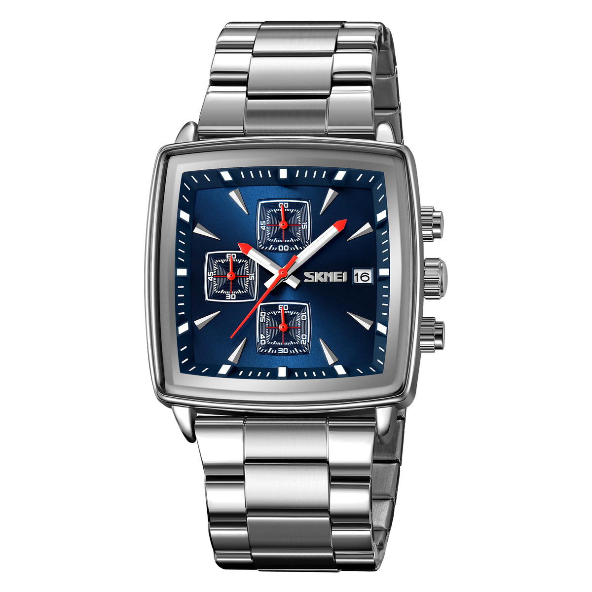Momento de comercio exterior transfronterizo reloj de hombre tres ojos seis agujas calendario de luz nocturna reloj de pulsera impermeable multifunción cronógrafo de hombre