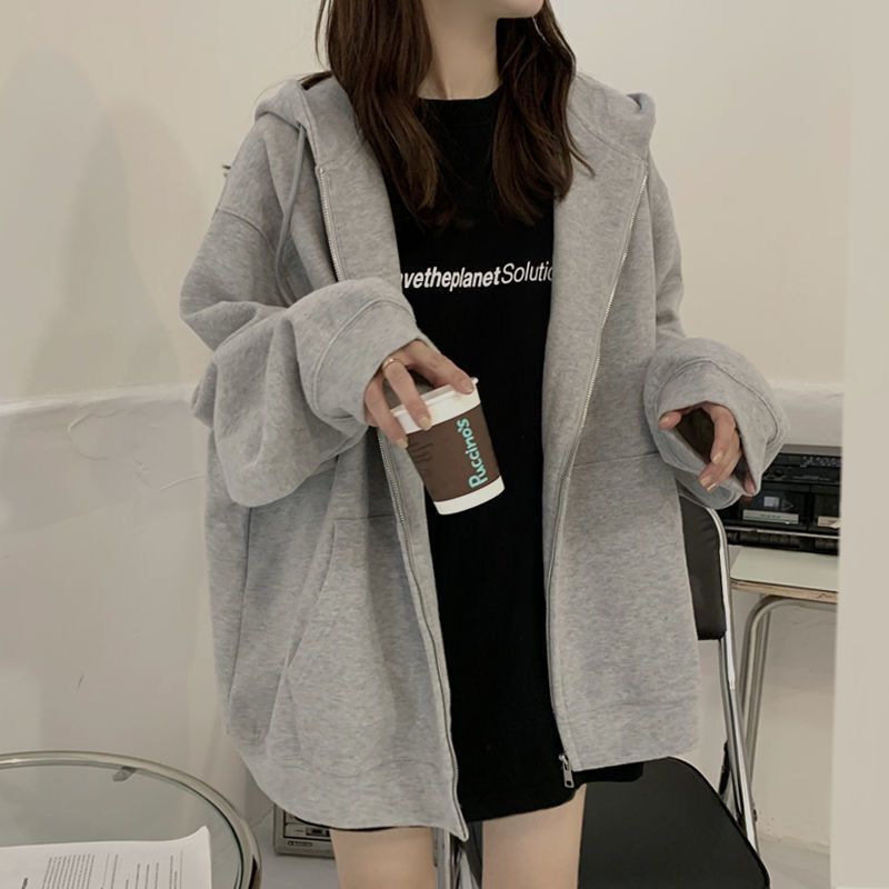 加肥加大秋冬300斤大码女装加厚加绒外套女胖妹妹mm宽松开衫卫衣|undefined