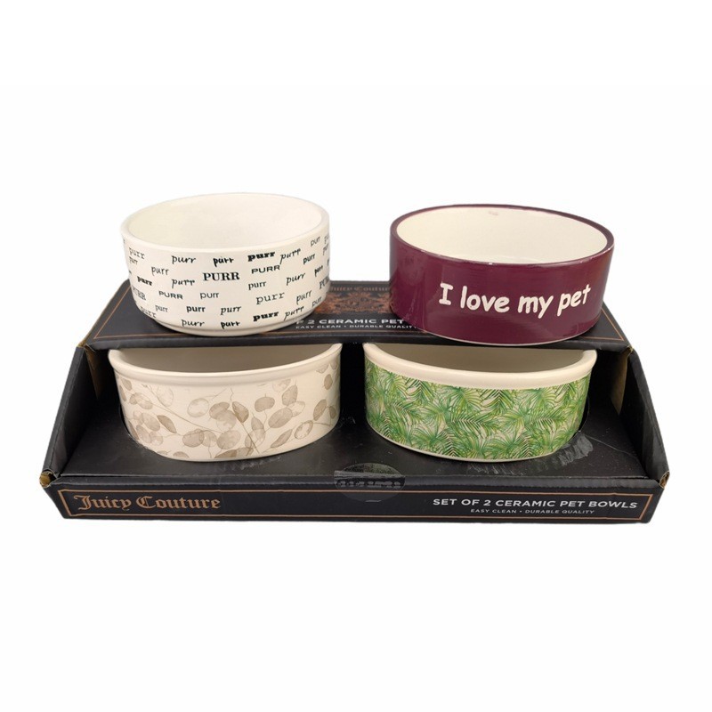 Tazón para gatos Tazón de comida para gatos de cerámica Tazón de bocadillos lindo de boca baja Tazón en forma de gato Tazón de agua Suministros para gatos Tazón simple y doble