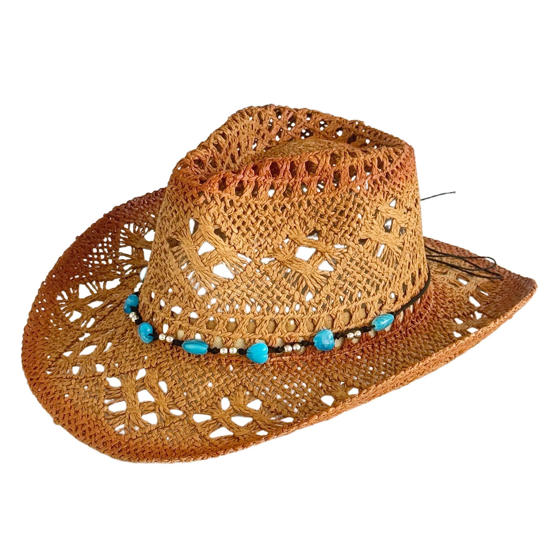 Vintage Straw Cowboy Hat For Beach Holidays And Summer Vacation_voghion.com