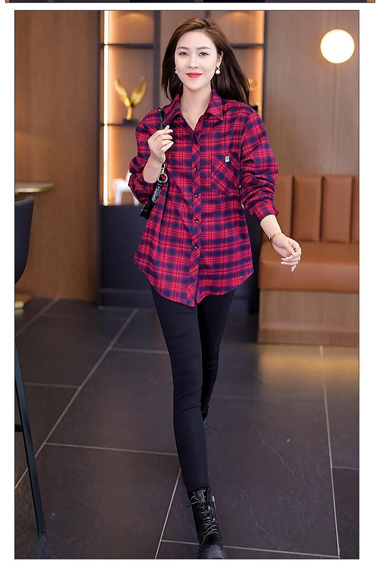 B6127 940K ÁO KHOÁC NỮ CANRYUM DÀI TAY KẺ CARO MÙA XUÂN THU ĐÔNG KẺ CARO THỜI TRANG NỮ G03 SẢN PHẨM MỚI