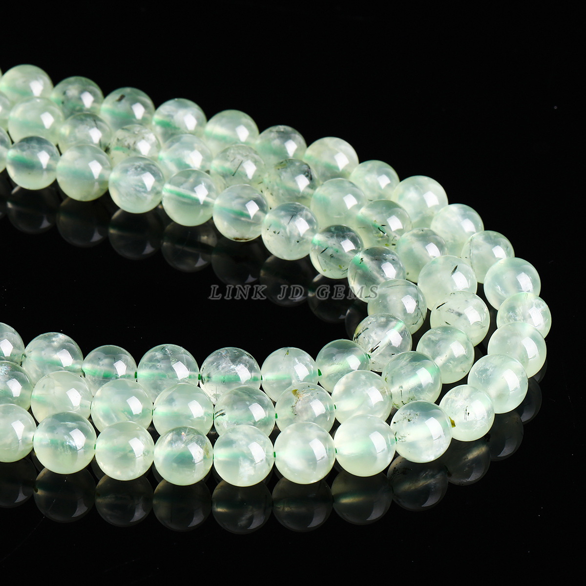 jingde jewelry natural prehnite scattered beads semi-finished beads diy bracelet jewelry accessories live beads wholesale