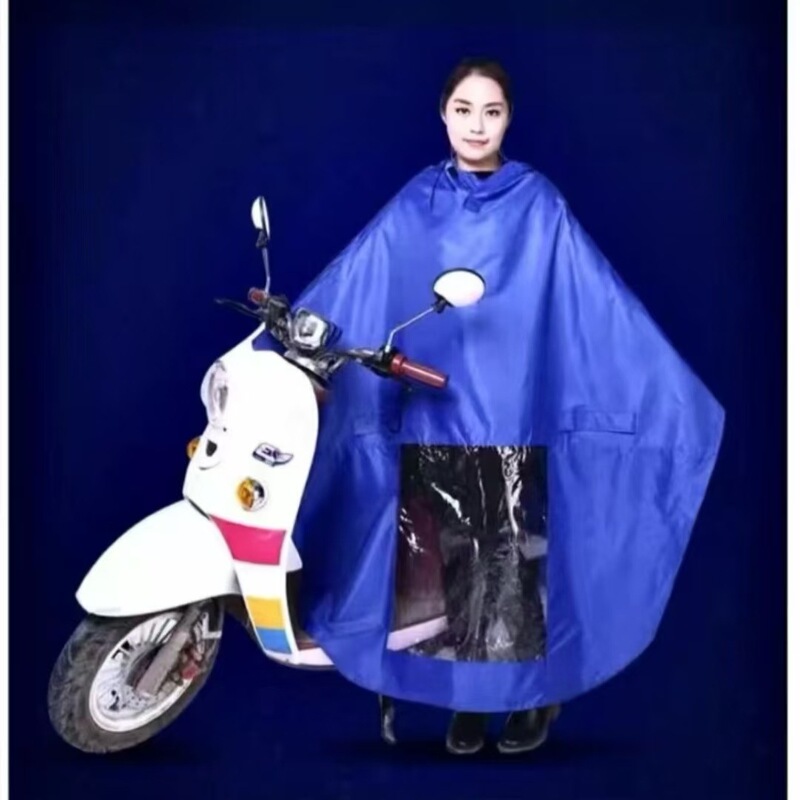 Manufacturer Wholesale Advertising Printing Electric Vehicle Motorcycle Riding Poncho with Brim Waterproof Adult Raincoat Rainproof