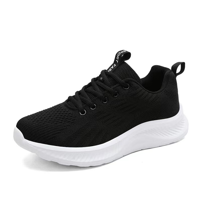 2023 Women's Shoes Spring and Autumn New Soft Sole Fly Knitted Sports and Casual Shoes Lightweight Soft Sole Women's Running Shoes