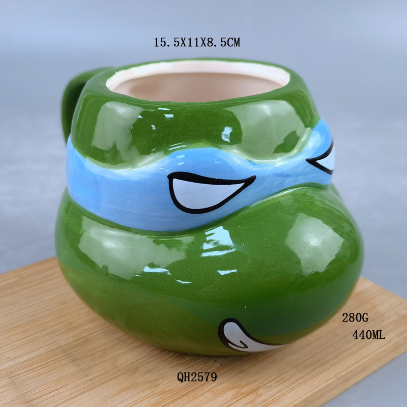 Taza de Cerámica con Forma de Tortuga para Café y Oficina
