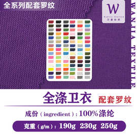 190g230g250g全涤卫衣面料仿棉小卫衣鱼鳞布小毛圈布涤单面卫衣面