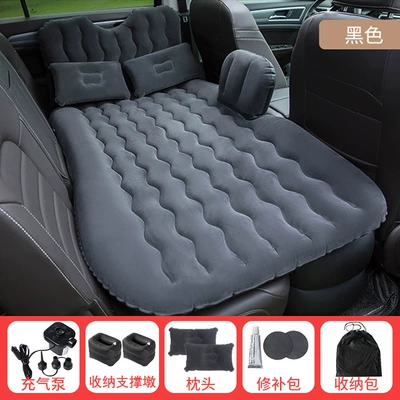 Car Rear Seat Sleeping | Vehicle-mounted inflatable bed - black-dreamer-rear-seat-cat-head-design