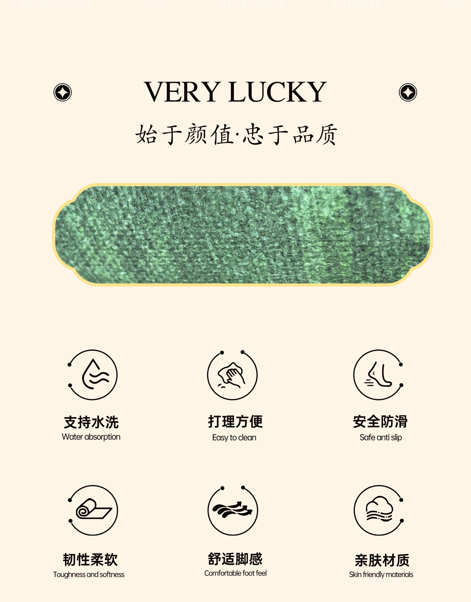 Entrance Door Mat 2026 New Cartoon Style Entrance Foot Mat for Home Use, Non-Slip and Dirt-Resistant Outdoor Carpet