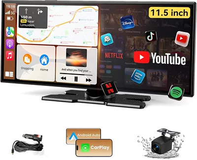 Cross-border 11.5inch HD IPS large screen display carplay vehicle smart screen navigation system dashcam (Car display) - 232g-with-rear-view