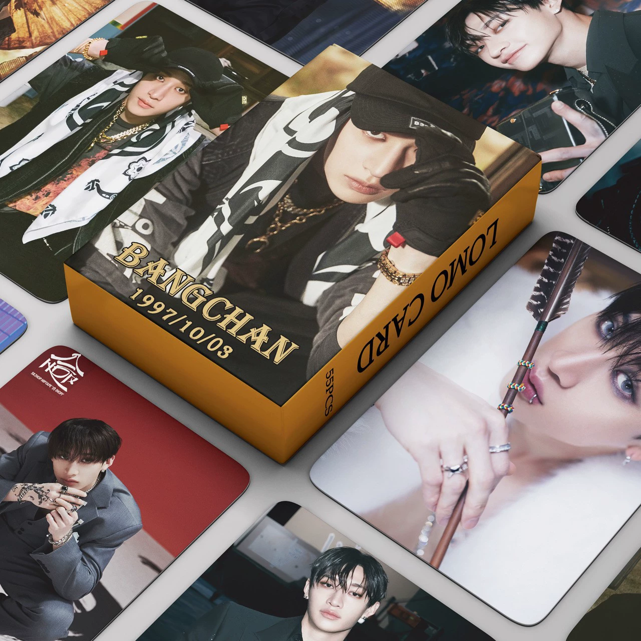 Большое количество 55 шт. набор цепочек Stray Kids маленькие карточки в наличии, Фан Чан и Ли Мин, фанатские KPOP LOMO карточки
