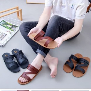 New vietnam rubber dual-purpose men's sandals simple fashion non-slip wear-resistant shopping mall supermarket hot casual