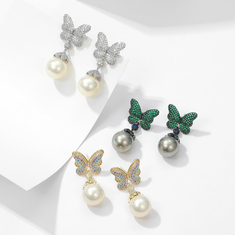 French Vintage Court Style Heavy Industry Exaggerated Earrings Elegant Graceful