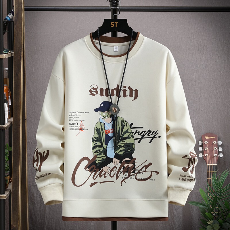 青少年の衛衣の男性の春秋の項の中学校の学生の長袖のtシャツの底のシャツの潮流の格好いい大きい子供の紳士服のスーツ|undefined