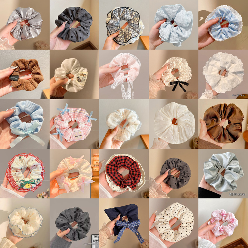 Korean style sweet large intestine hair tie for women