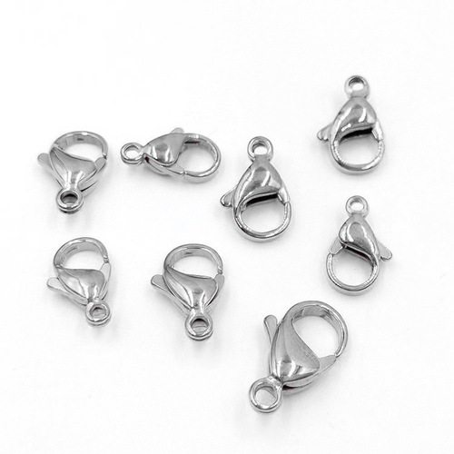 Stainless steel plated with 18K real gold lobster claw necklace box bag hook pendant connector decoration accessories wholesale