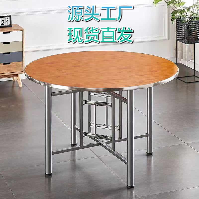 Dining Table Can Be Transformed into a Round Table, Thickened Large Round Tabletop, Suitable for Home and Hotel Use, Foldable Fir Wood Round Table, Dining Table