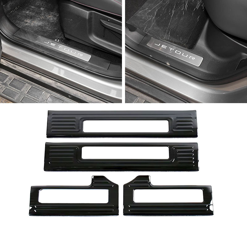 Suitable for Jetour T2 Stainless Steel Threshold Strip Modification, Welcome Pedal, Trunk Guard, Tailgate Traveler