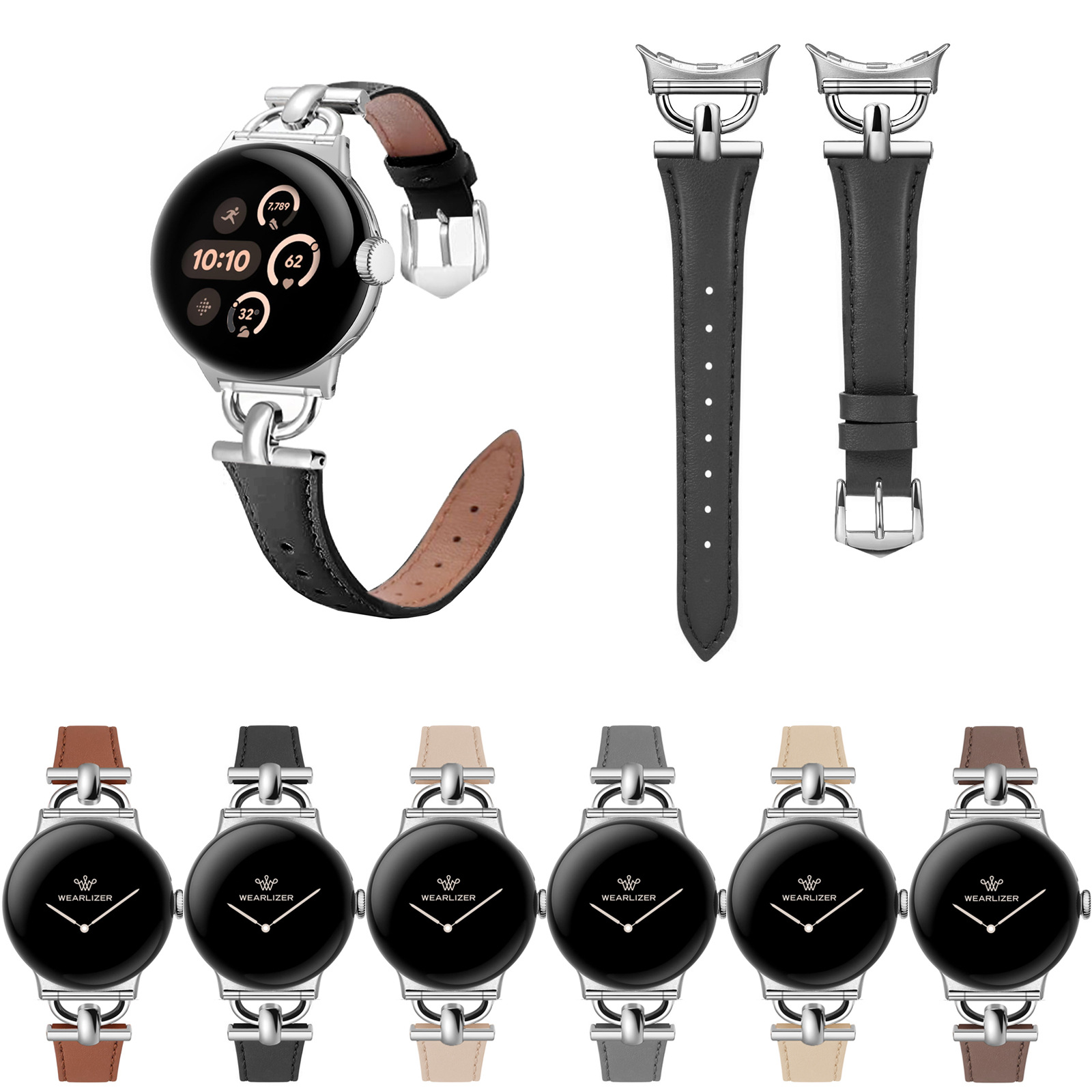 Suitable for Google 4Th Generation Watch Straps, Google Pixel Watch Personalized Small Waist Leather Women's Strap