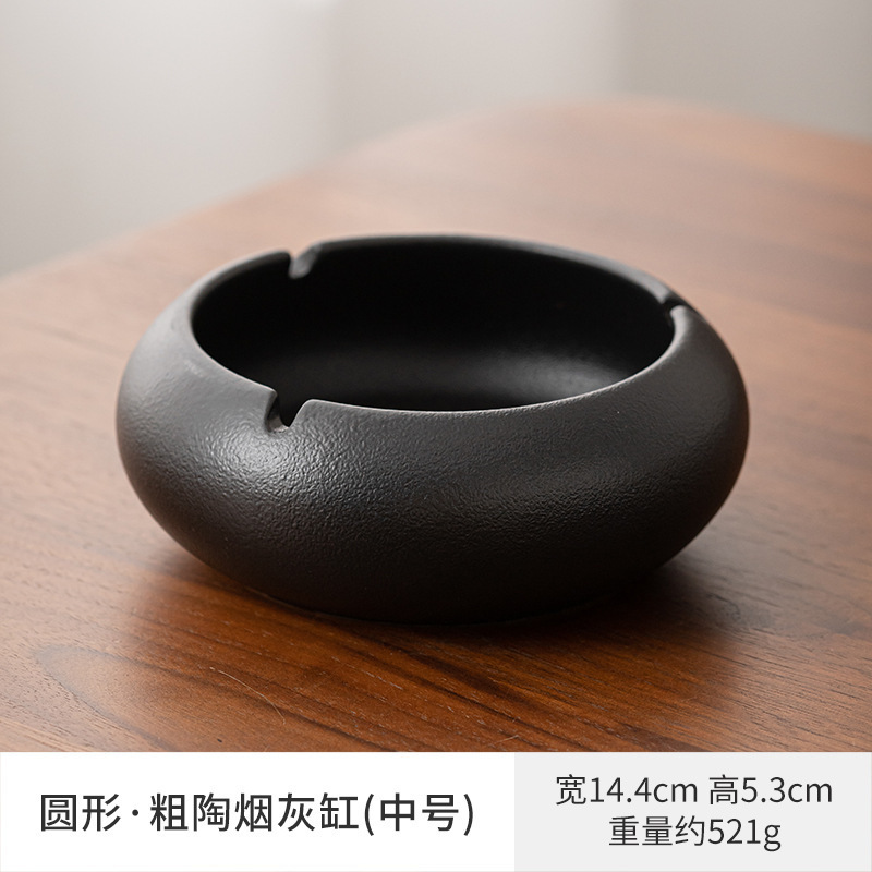大号陶瓷烟灰缸家用简约潮流时尚创意个性办公室轻奢高级感烟缸|undefined
