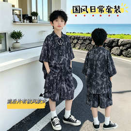 儿童装男童汉服夏装套装2026新款中国风男孩中大童唐装短袖夏季潮