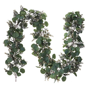 Cross-border New Table Decoration Wedding Set Simulation Rattan Stitching Lengthen Plastic Mixed Eucalyptus Rattan