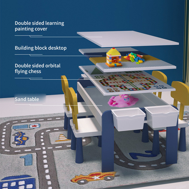 Building Blocks Table Multi functional Children's Game|undefined
