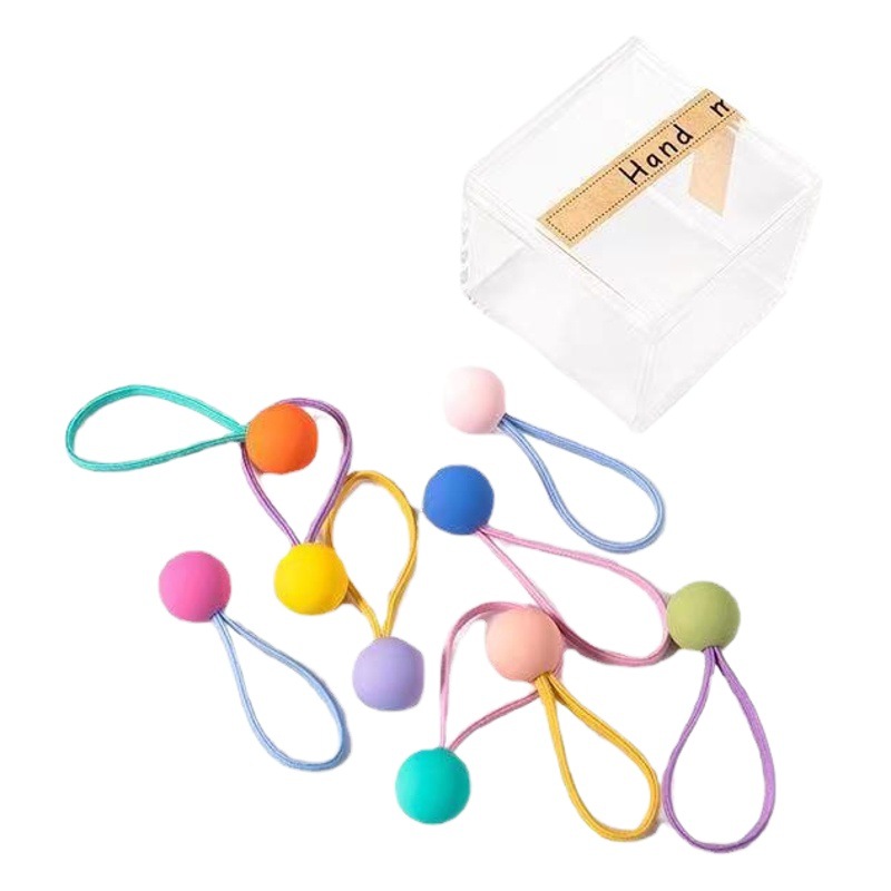10 piezas de cuerda de pelo para niños verano color caramelo pequeña banda de goma corbata de pelo femenino niños pequeños no lastiman el pelo de la niña anillo de pelo lindo