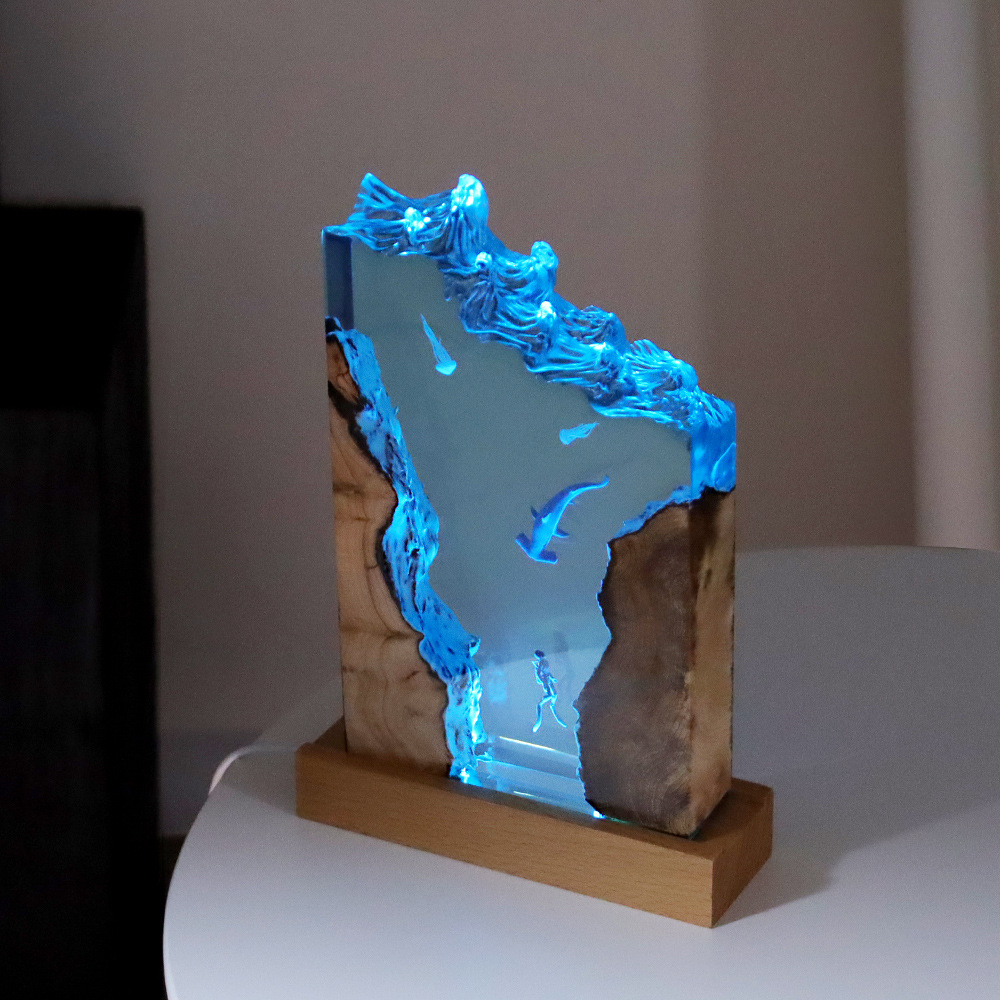 Handmade Epoxy Resin Crafts Marine Human and Nature Micro Landscape Accompanying Ceremony Office housewarming new house ornaments tide