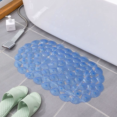 Cartoon Pattern Bathroom Non-Slip Floor Mat Bathtub Shower Massage Foot Mat Custom Printed with Children's Ocean Pattern (Avtomobil döşəmə paspasları) - transparent-blue-3766cm300g