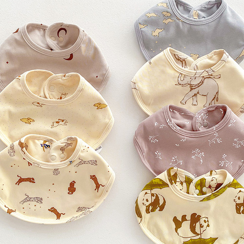 Baby bibs pure cotton bibs U-shaped baby bibs neck bibs children's cute bibs for all seasons
