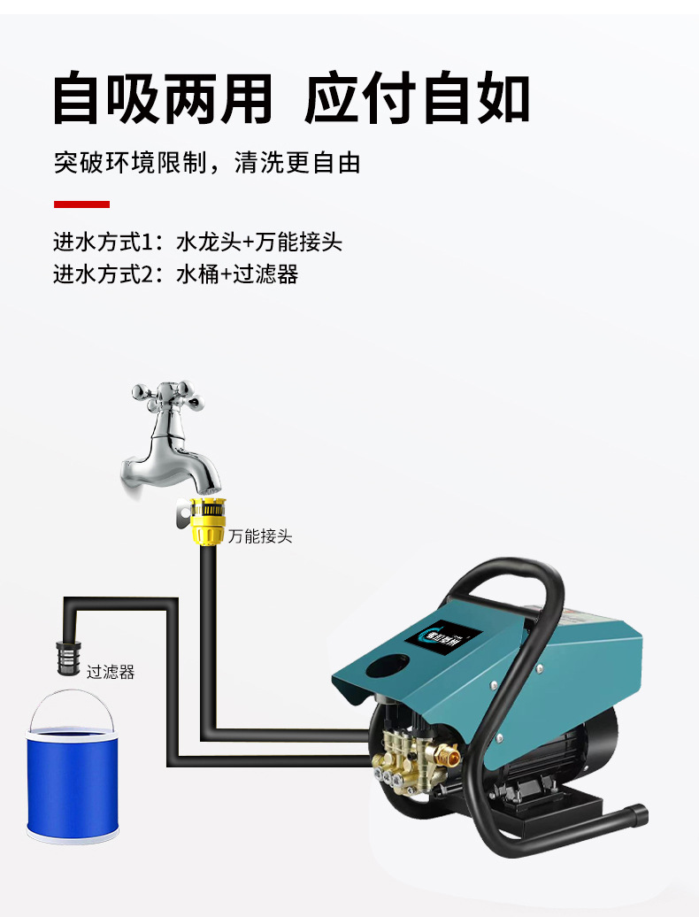 Commercial car washing machine washing machine 220V car washing shop farm household water property powerful washing car washing artifact